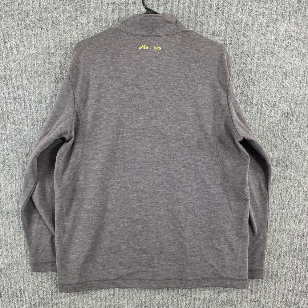 Masters Tech Sweater Mens Medium Performance 1/4 Zip Gray Lightweight Golf Sport - Picture 5 of 11